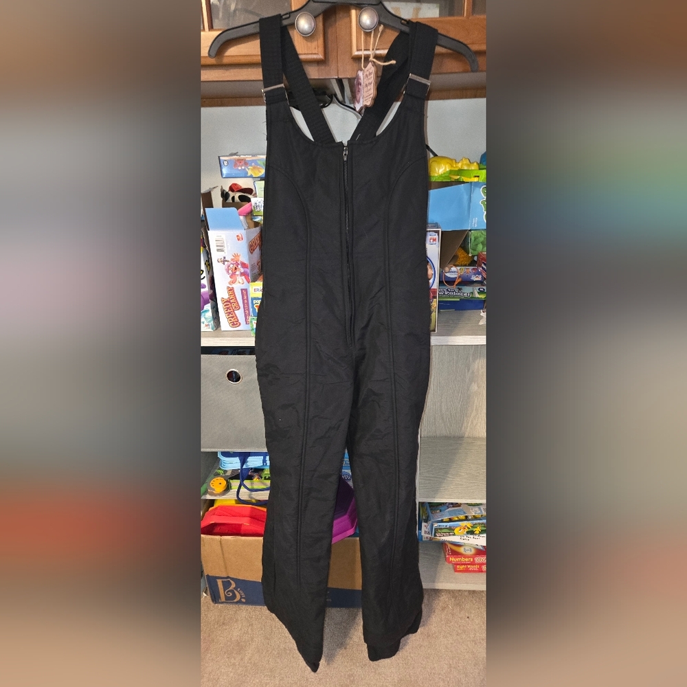 VINTAGE Snowy Mountain Overalls Snow Bib Ski Bib Youth 12 Large XL Womens XS S